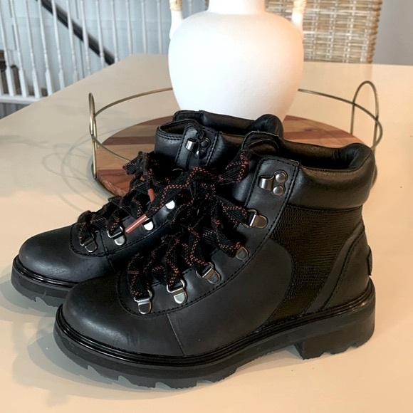 New—-Sorel Lennox hiking boots-black-size 6 - Picture 3 of 16